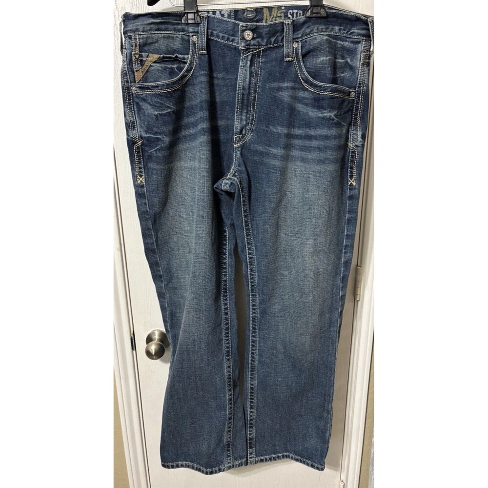Ariat Jeans Slim Straight Blue Men’s Size 38/32 Western Denim